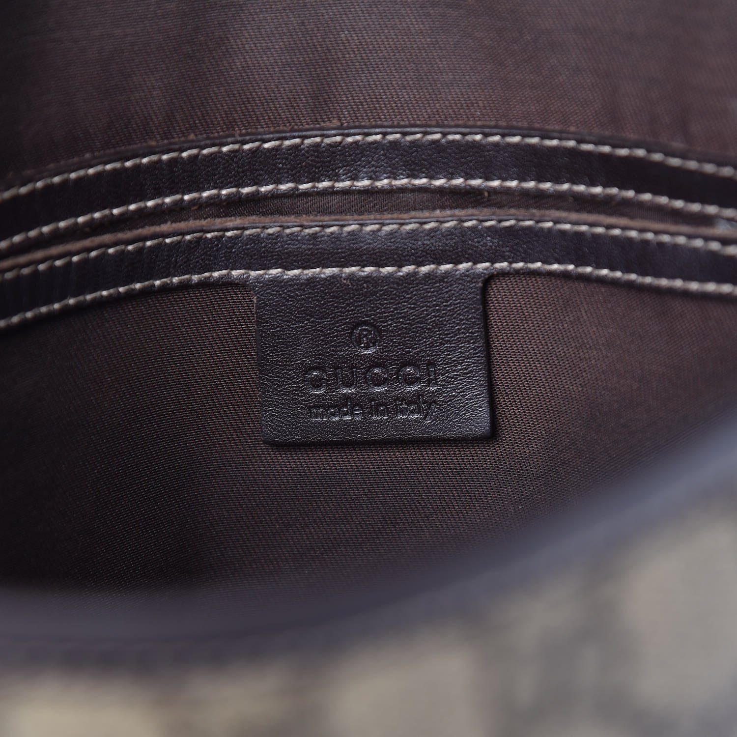Gucci GG Supreme Monogram Selleria Calfskin Small Flap Messenger Bag Beige Ebony Cocoa Dark Chocolate 8 of 17