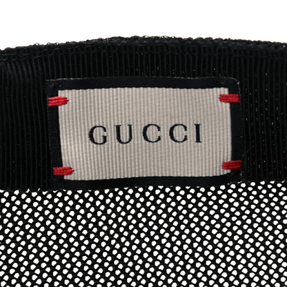Gucci Grained Calfskin Logo Baseball Hat S 57 Black 6 of 9