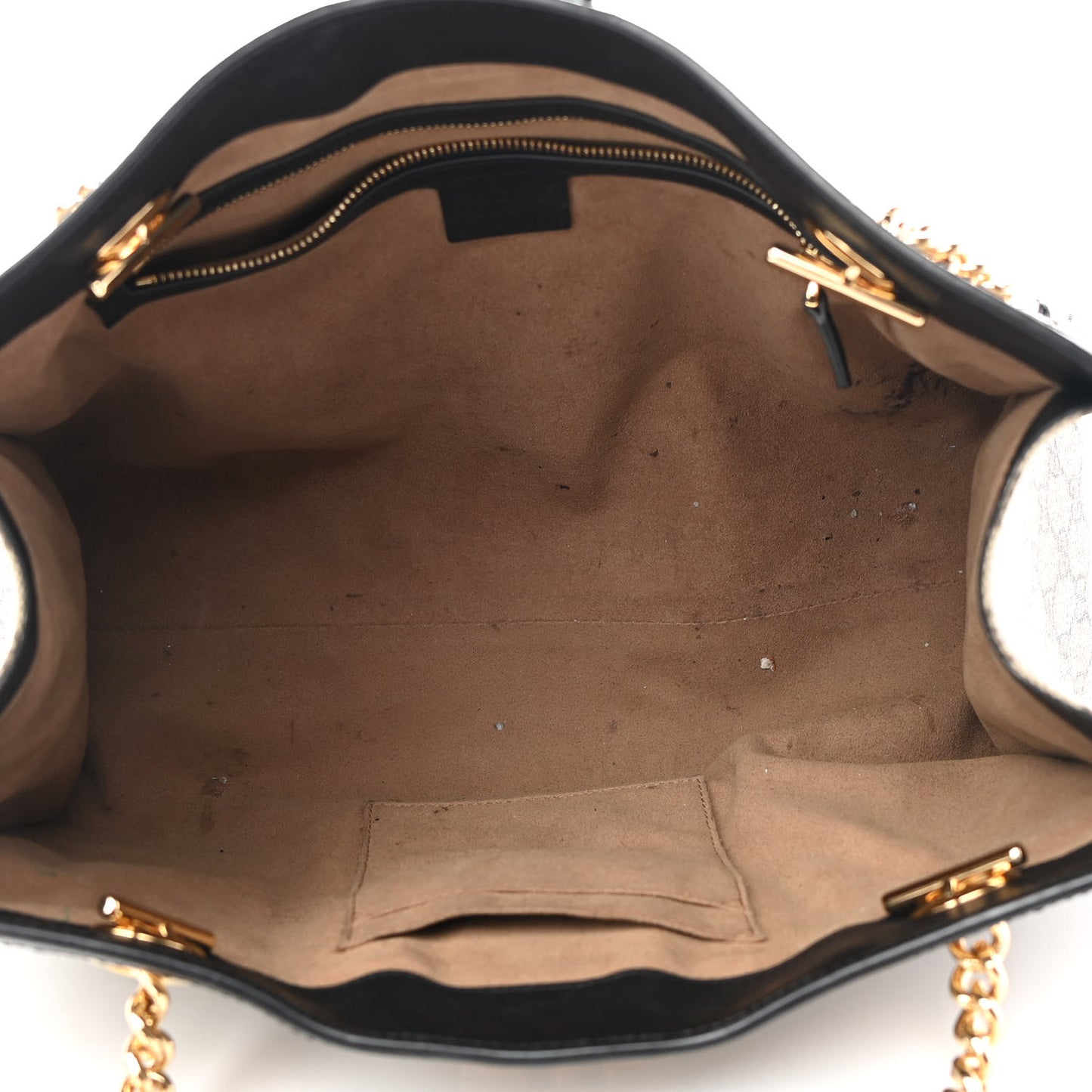 GG Supreme Monogram Medium Padlock Tote Black