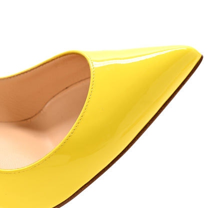 Christian Louboutin Calfskin Hot Chick 100 Pumps 37 Citrus 9 of 9