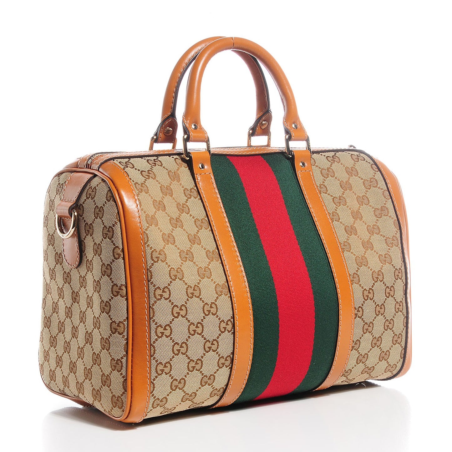 Monogram Vintage Web Medium Boston Tobacco