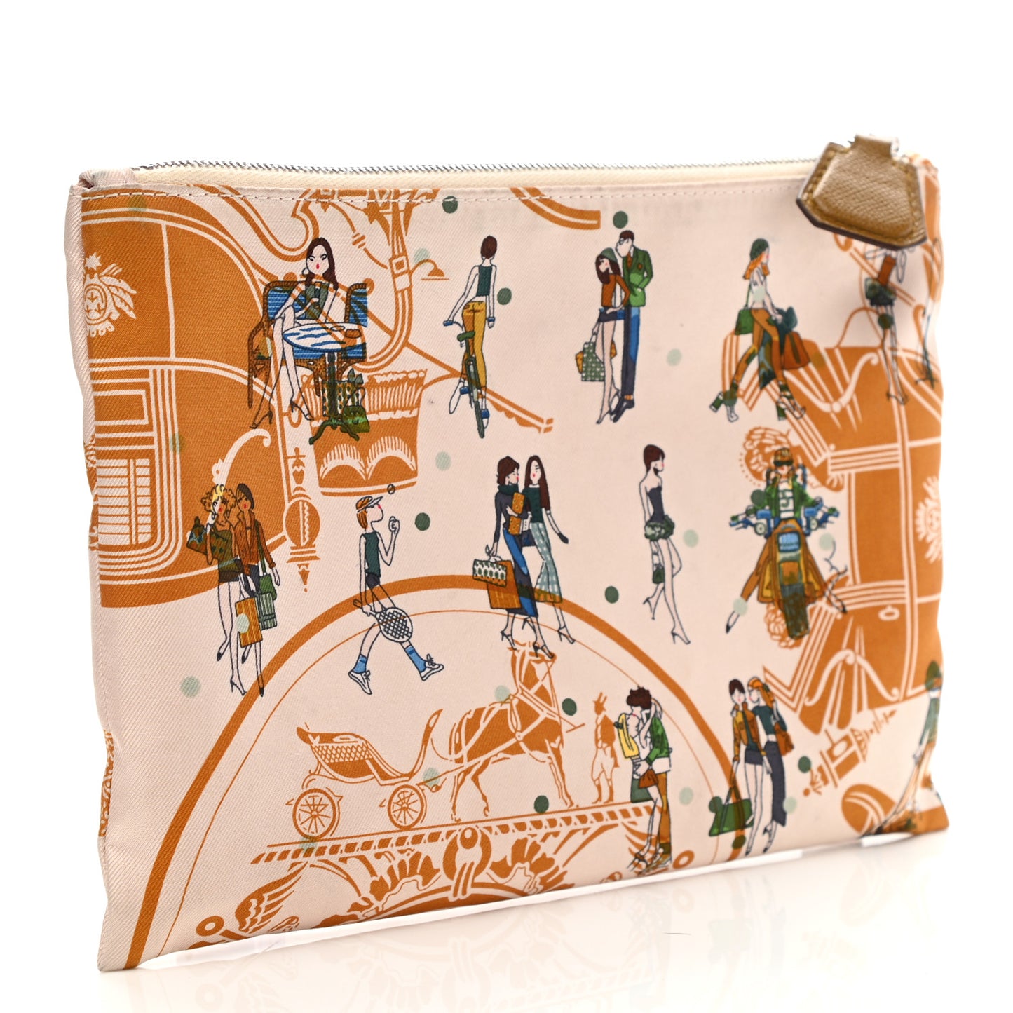Technical Silk Ex-Libris Les Parisiennes Silky Pocket Cosmetic Case Sesame Nata Bronze