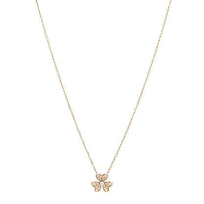 Van Cleef & Arpels 18K Yellow Gold Diamond Mini Frivole Pendant Pave Necklace 1 of 5