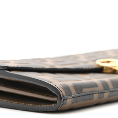 Fendi Vitello Soft F is Fendi Bi-Color FF 1974 Embossed Continental Envelope Wallet On Chain Maya Black 10 of 13