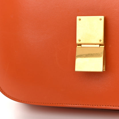 Celine Box Calfskin Medium Classic Box Flap Bag Orange 14 of 23