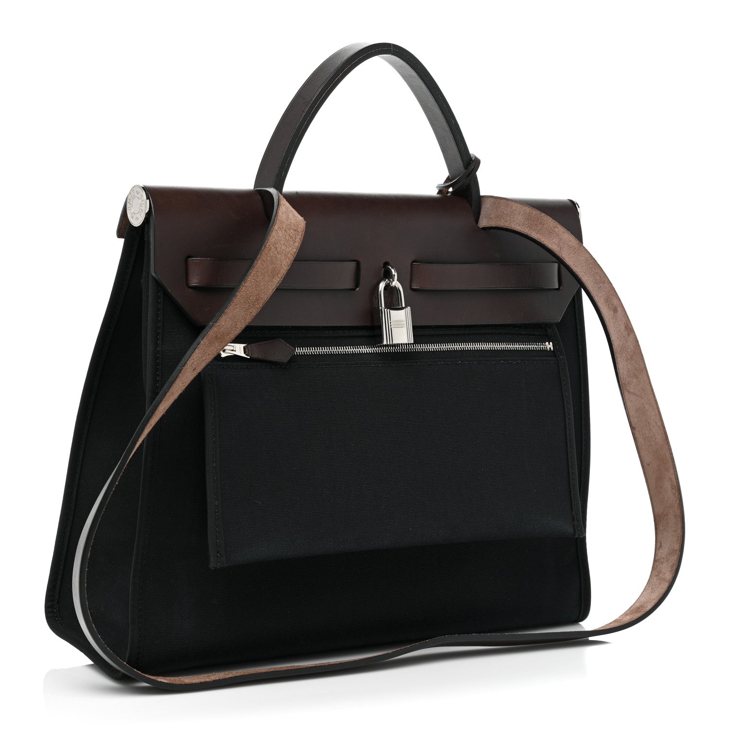 Hermes Toile Vache Hunter Herbag Zip 31 PM Black Ebene 3 of 10