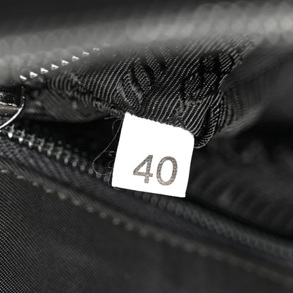 Prada Tessuto Nylon Acciaio Chain Shoulder Bag Black 7 of 15