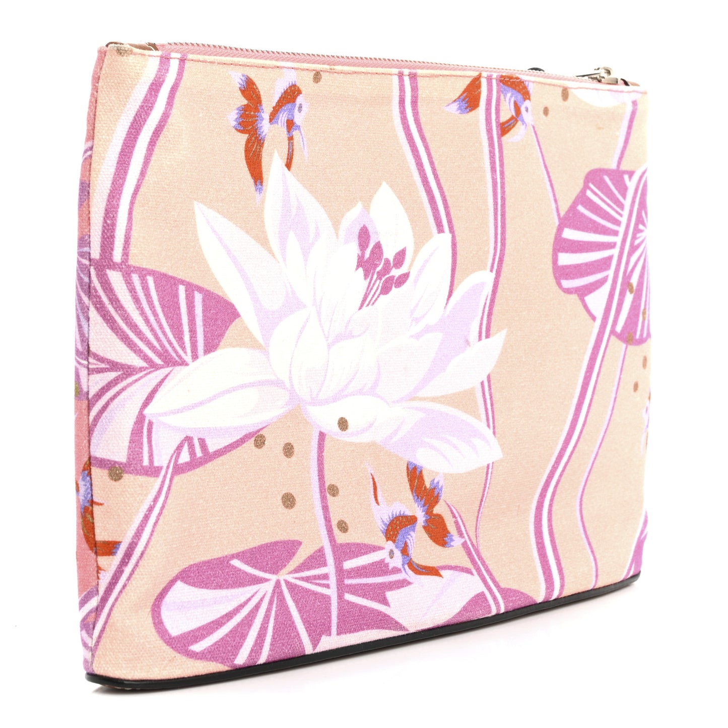 Canvas Waterlily Print Paula's Ibiza Small Pouch Pink