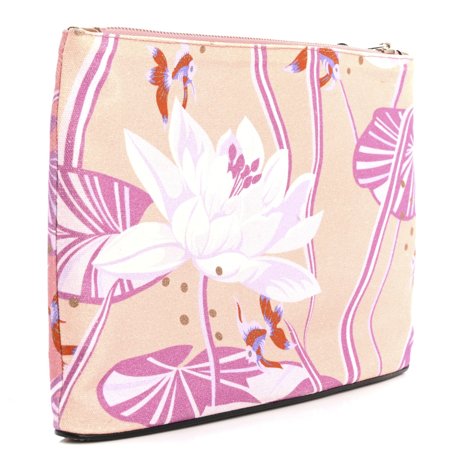 Loewe Canvas Waterlily Print Paula's Ibiza Small Pouch Pink 3 of 9