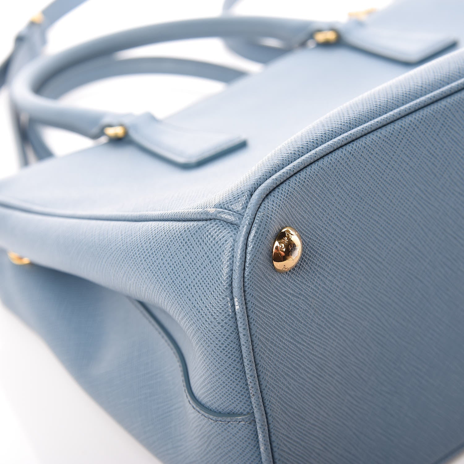 Prada Saffiano Small Galleria Double Zip Tote Aviazione 12 of 13