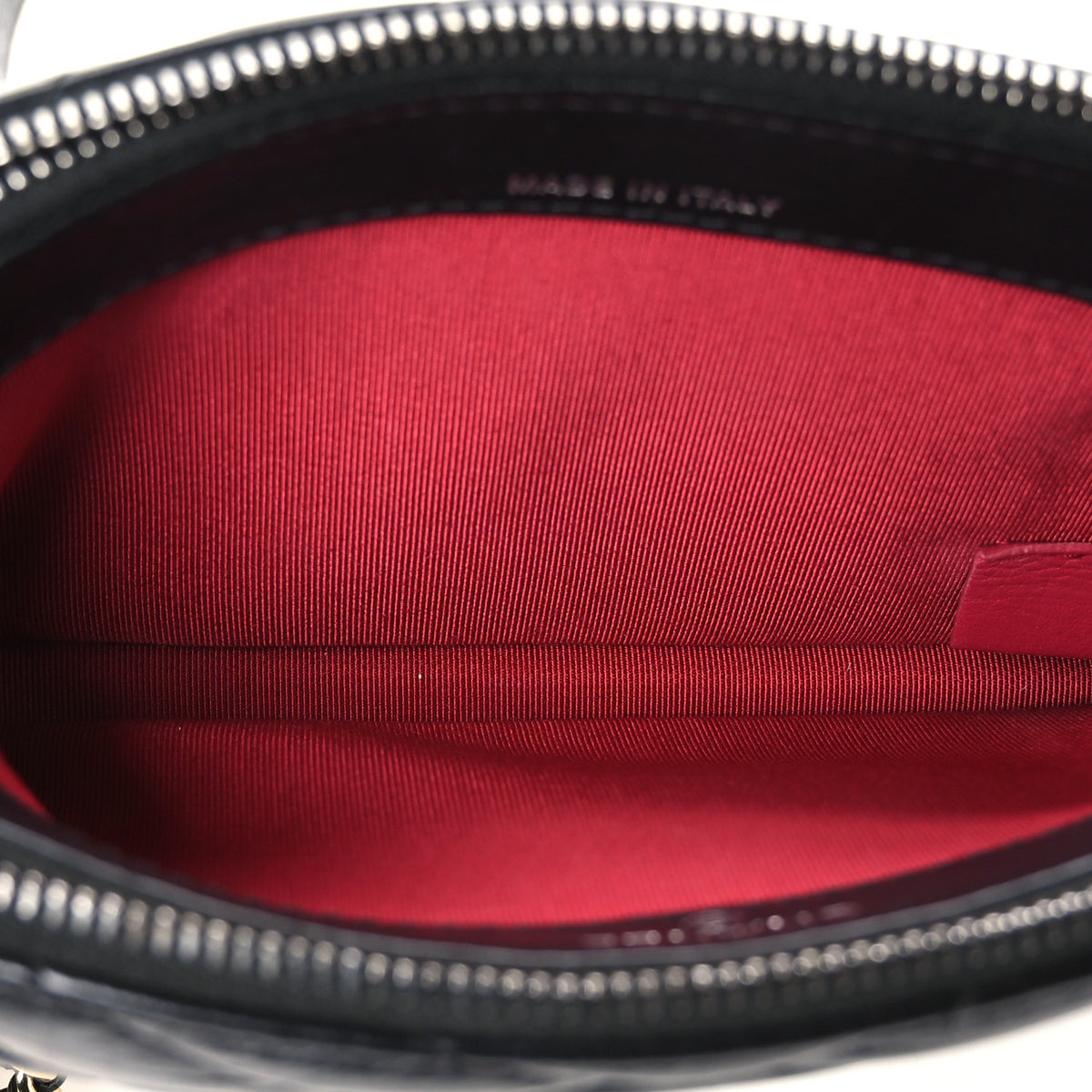Aged Calfskin Chevron Quilted Small Gabrielle Clutch With Chain Black