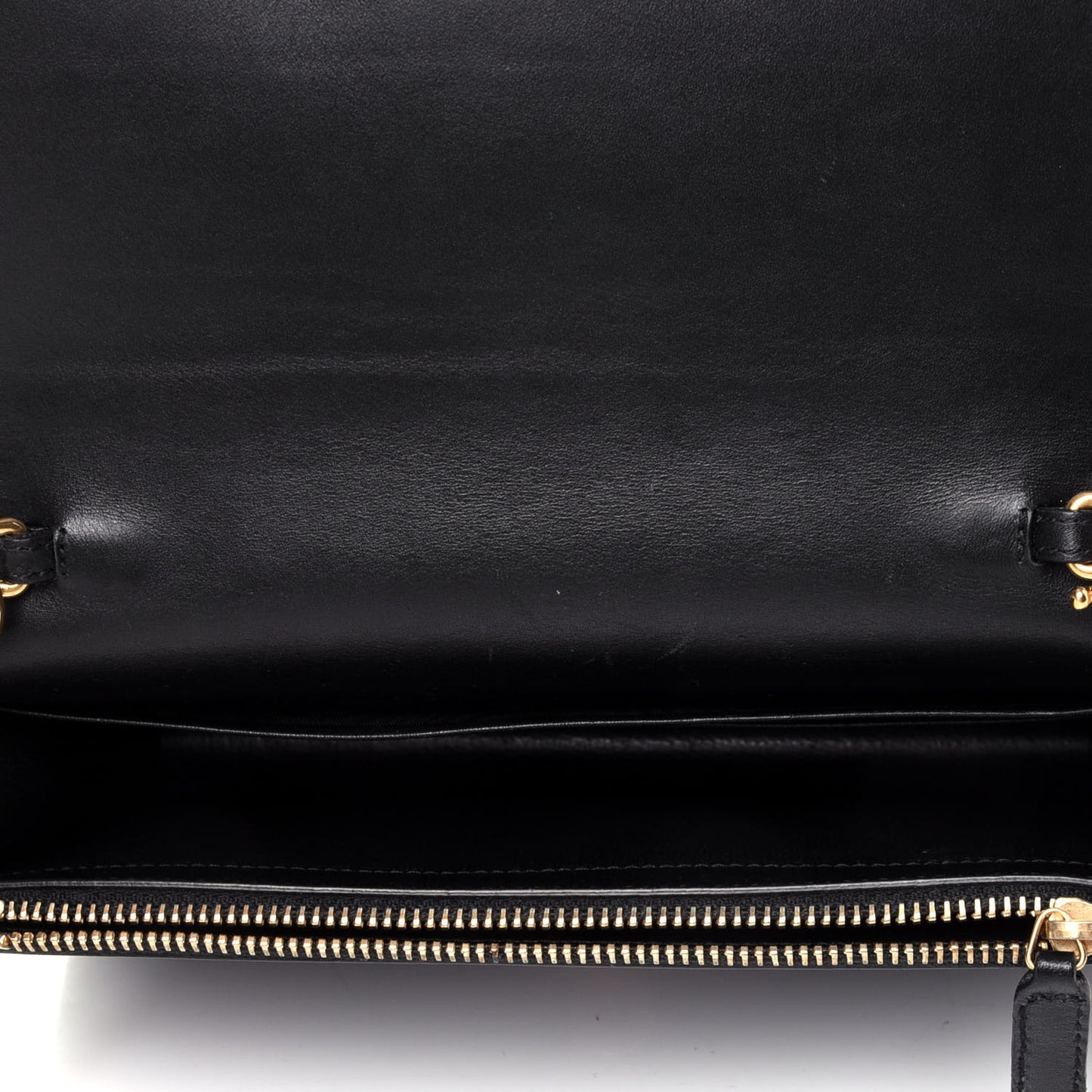 Smooth Calfskin Classic Monogram Kate Tassel Chain Wallet Black