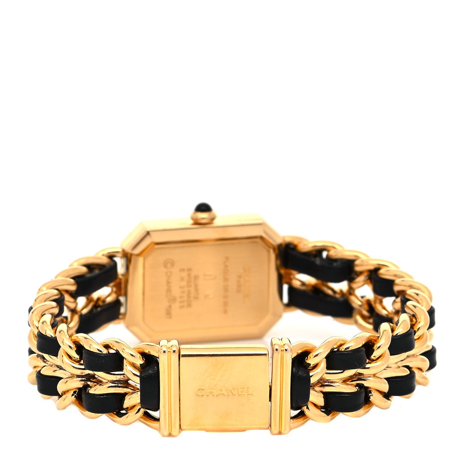 Chanel Stainless Steel Lambskin 20mm Chain Premiere Quartz Watch Gold L 3 of 4