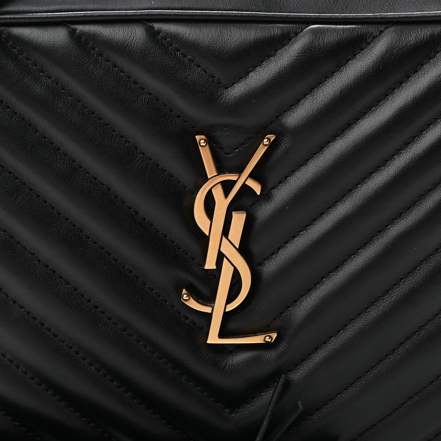Saint Laurent Calfskin Matelasse Monogram Lou Camera Bag Black 8 of 10