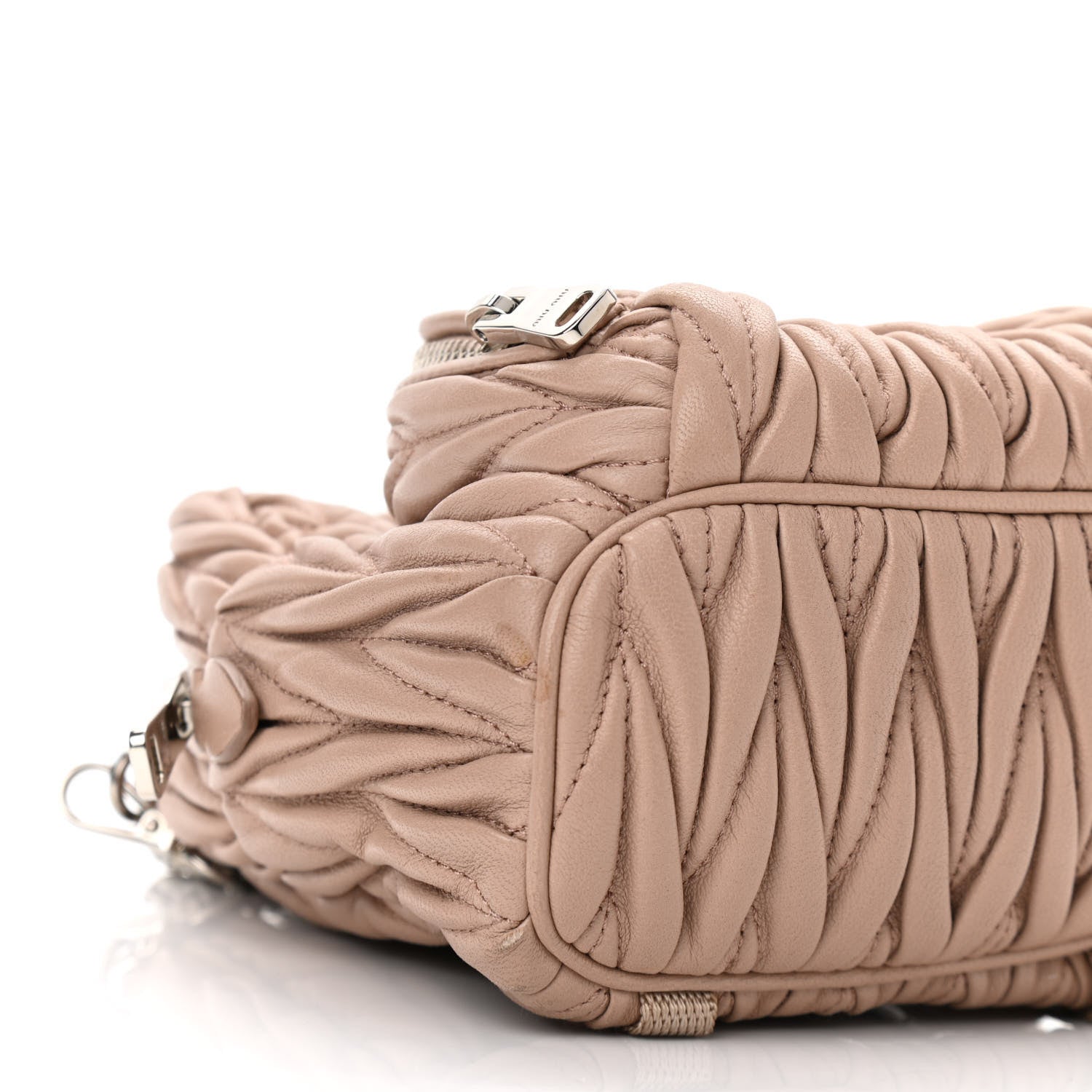 Miu Miu Nappa Matelasse Mini Backpack Cammeo 8 of 9