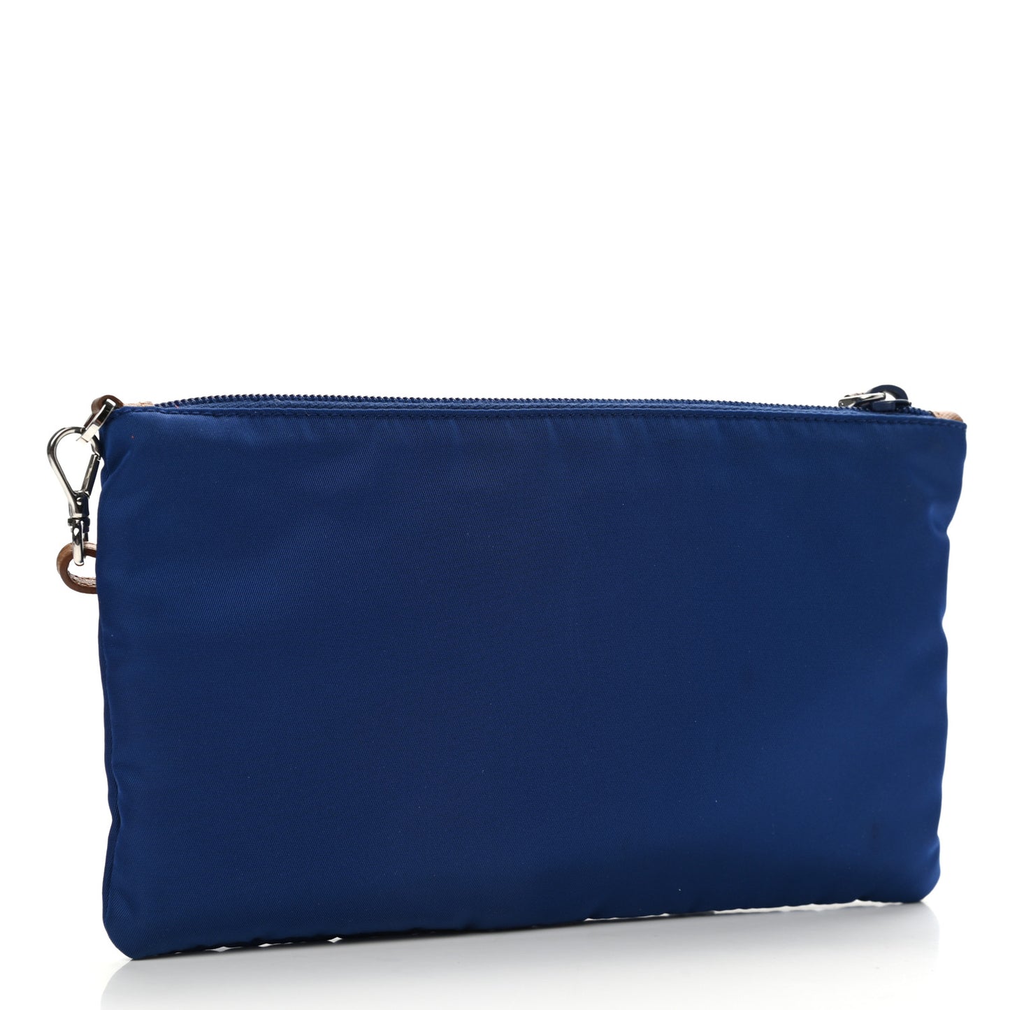 Tessuto Nylon Saffiano Wristlet Bluette