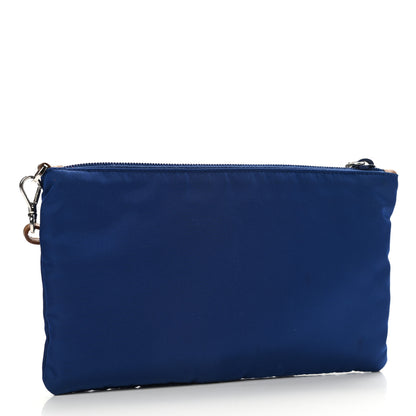 Prada Tessuto Nylon Saffiano Wristlet Bluette 3 of 8