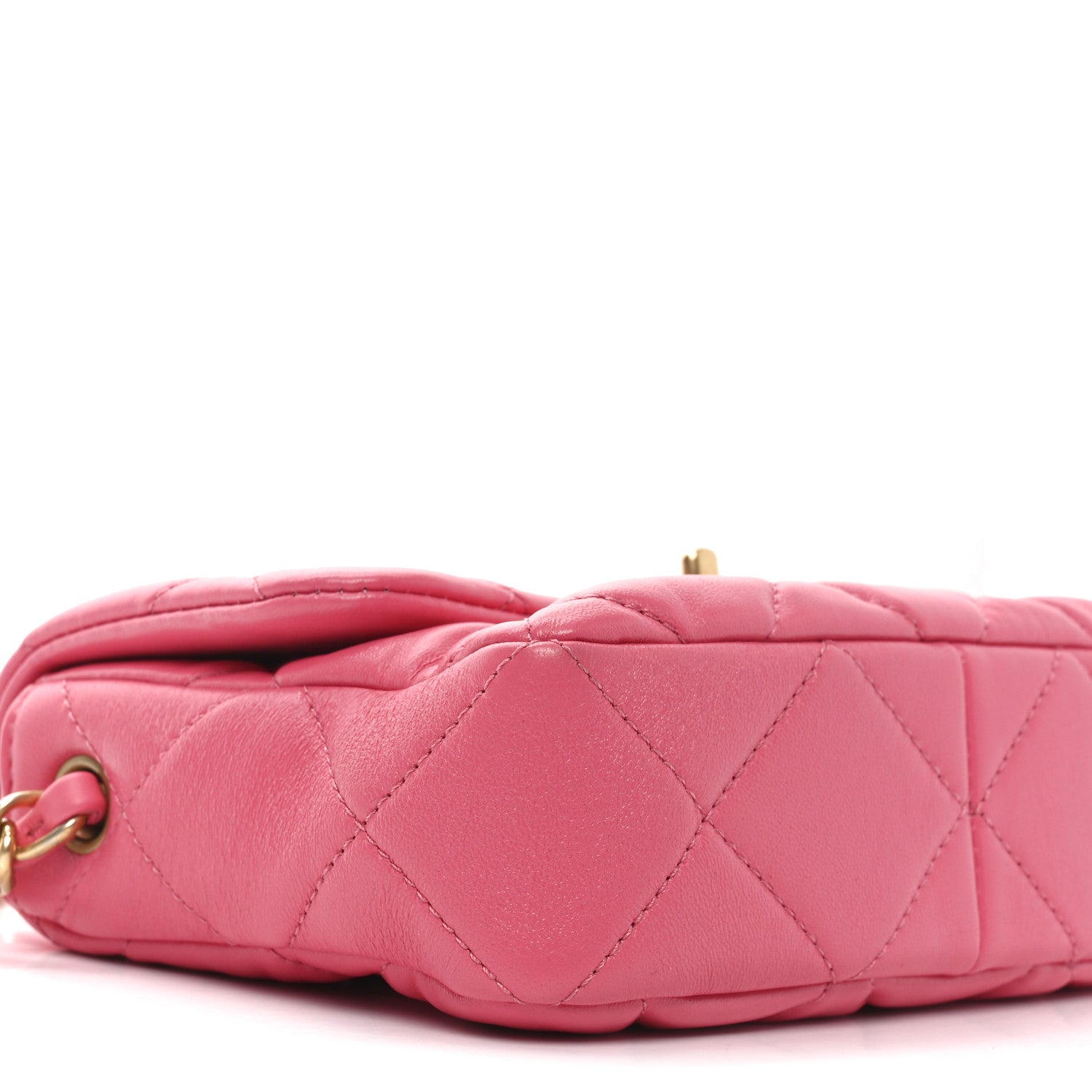 Chanel Lambskin Plexiglass Quilted Coco Love Mini Flap Pink Pink 9 of 11