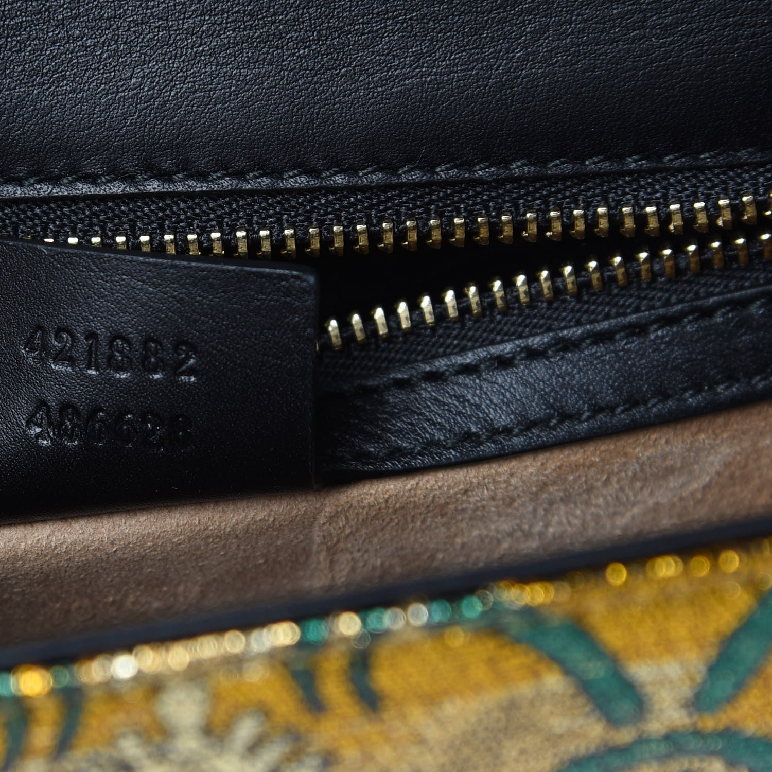 Gucci Iridescent Brocade Small Sylvie Shoulder Bag Gold 7 of 10