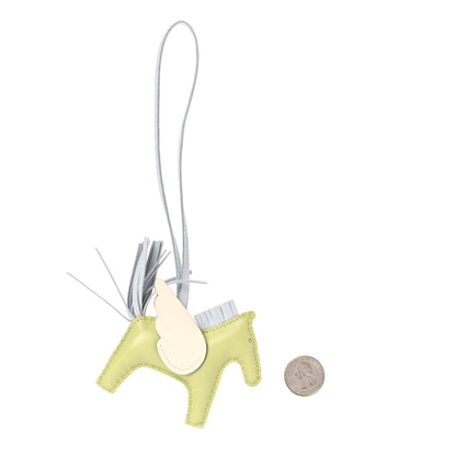 Hermes Milo Lambskin Grigri Rodeo Pegase Horse Bag Charm PM Jaune Bourgeon Bleu Brume Nata 2 of 7