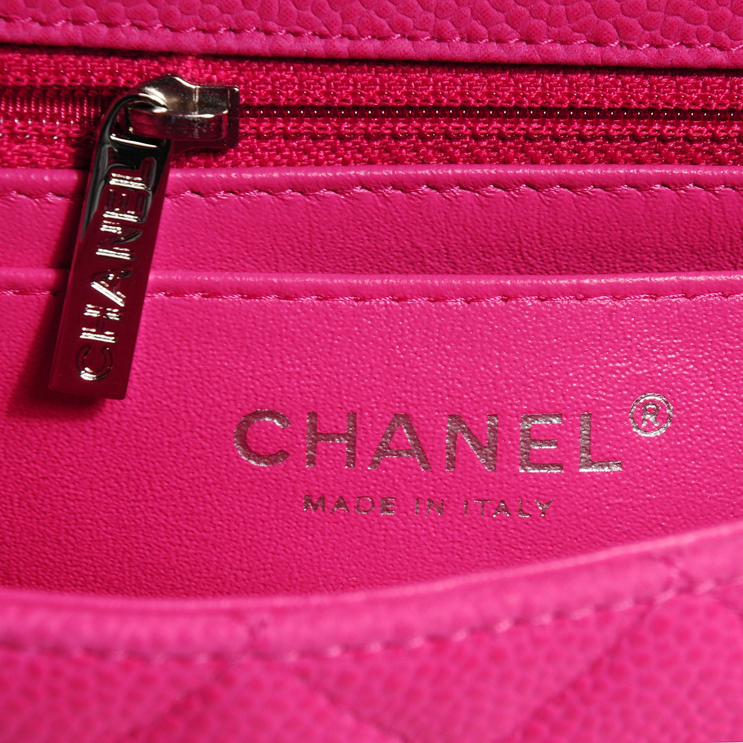 Chanel Iridescent Caviar Quilted Mini Flap Hot Pink 8 of 9