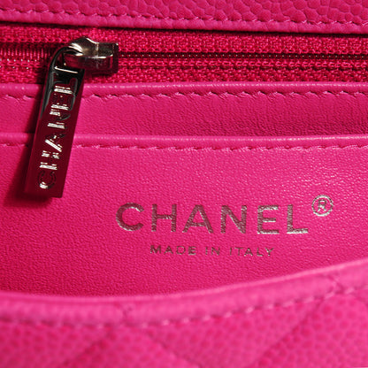 Chanel Iridescent Caviar Quilted Mini Flap Hot Pink 8 of 9