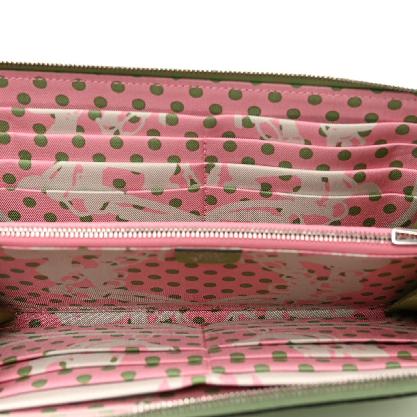 Epsom Silk'In Wallet Vert Criquet