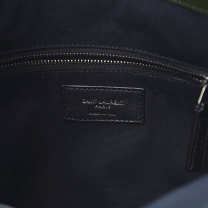 Saint Laurent Crinkled Calfskin Matelasse Monogram Medium Niki Shopper Tote New Vert 6 of 11