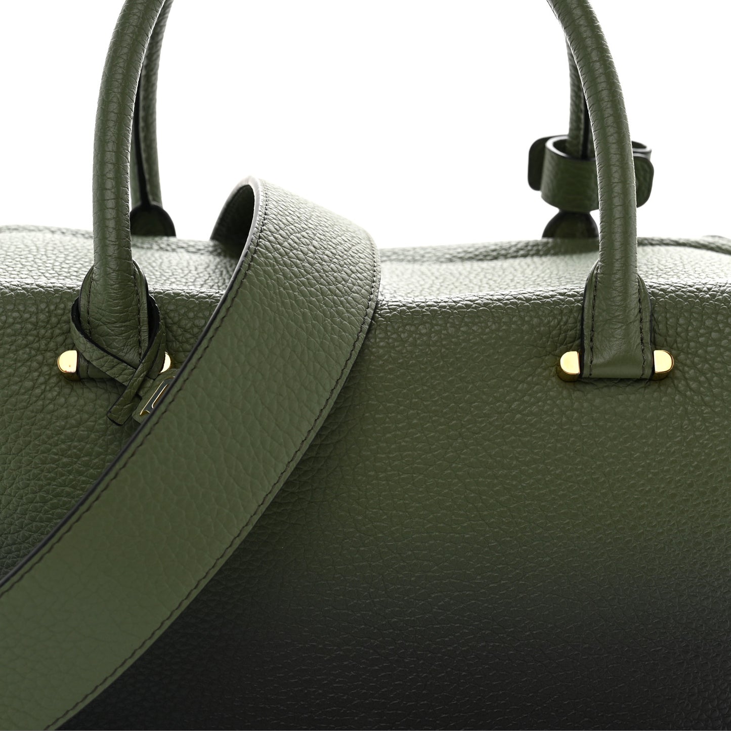 Grained Bullskin Gradient Cool Box MM Green Black