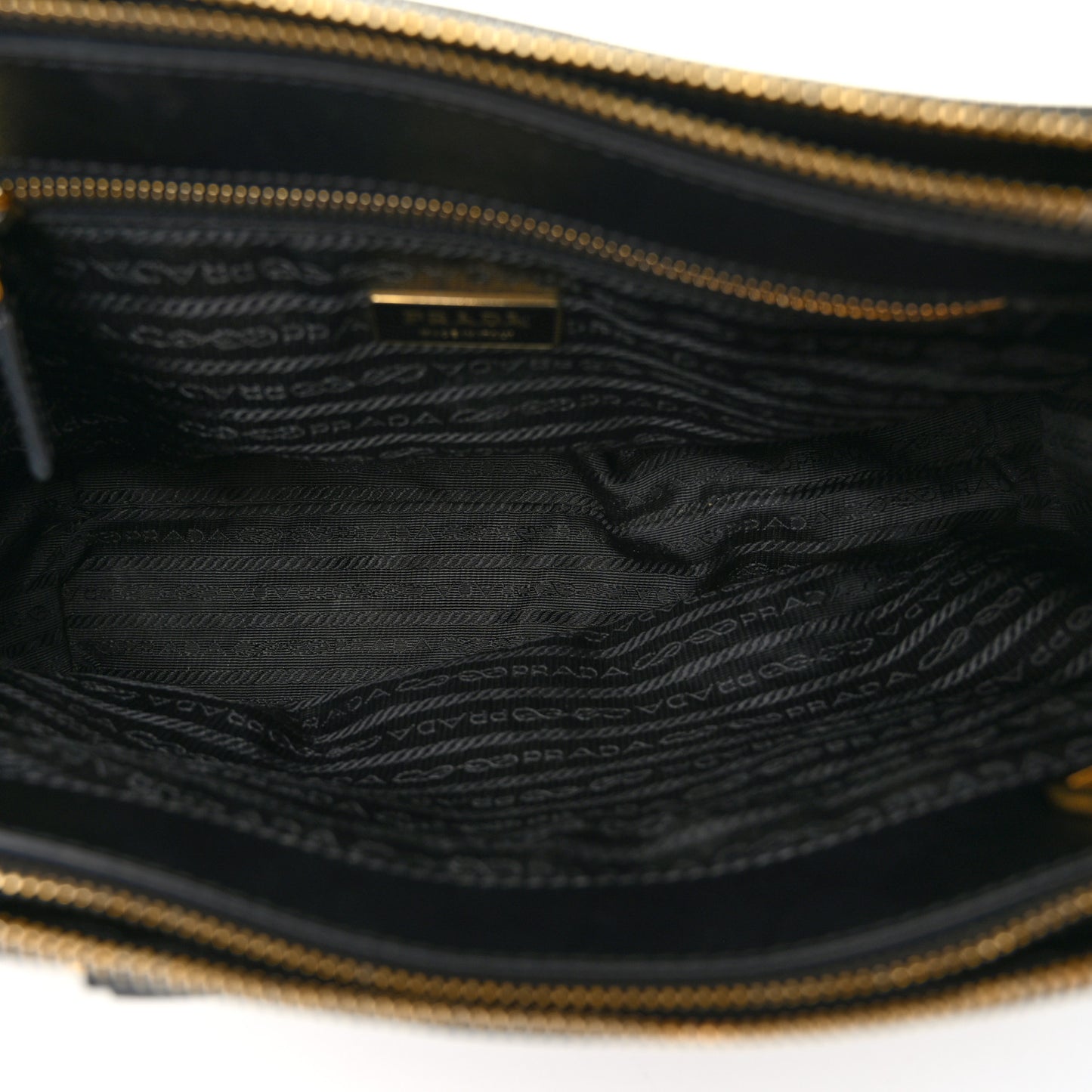 Saffiano Small Galleria Double Zip Tote Black