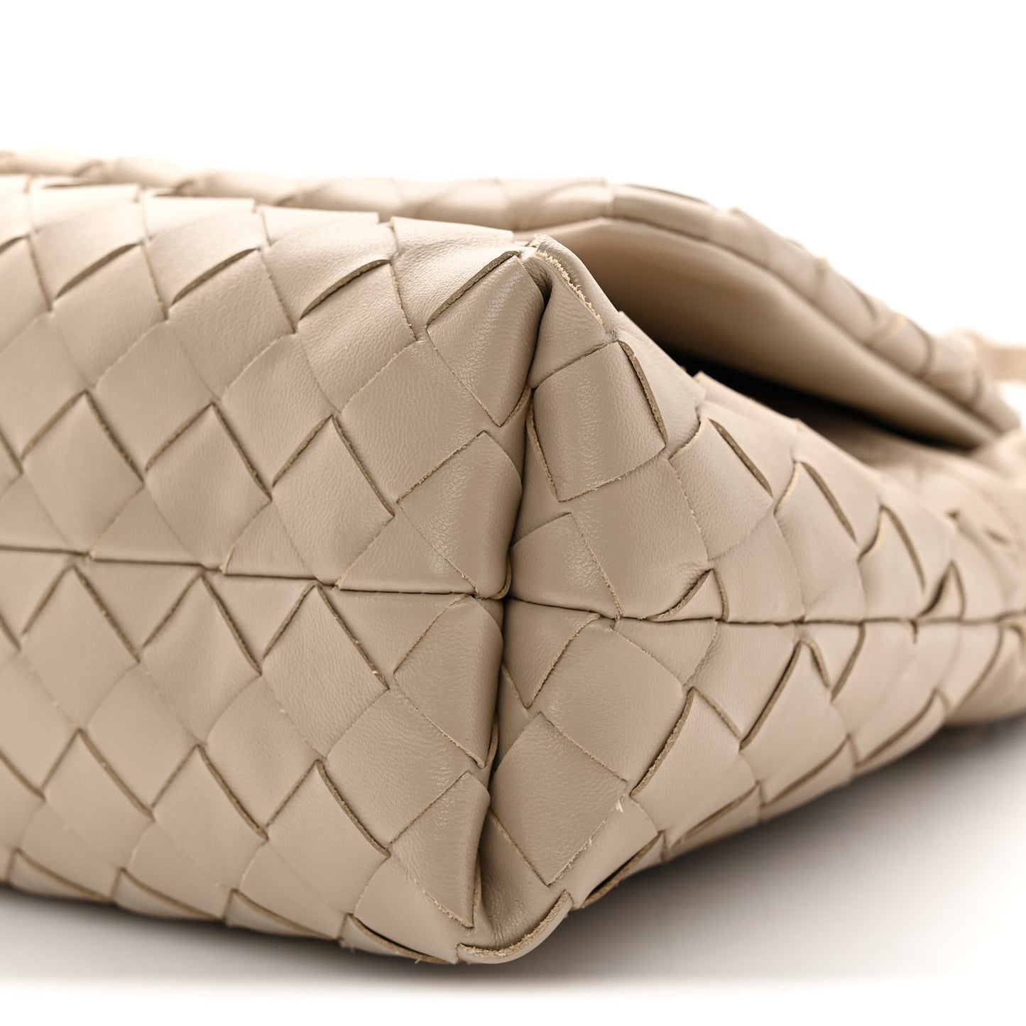 Calfskin Intrecciato Giorno Ecru