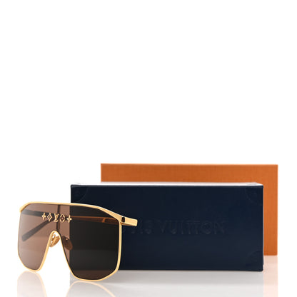 Louis Vuitton Metal LV Golden Mask Sunglasses Z1717U Gold 8 of 8