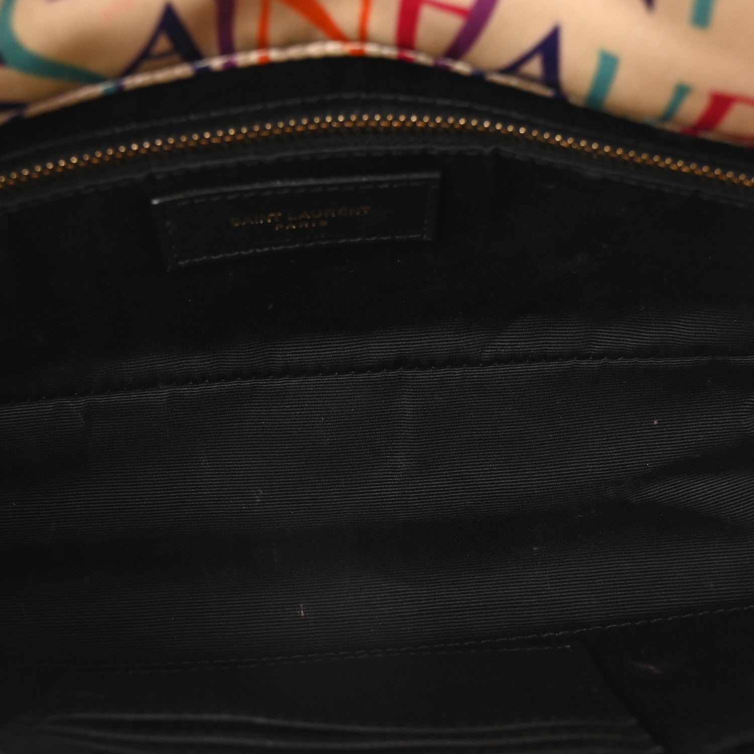 Saint Laurent Silk Carre Rive Gauche Print Patchwork Monogram Medium Jamie Multicolor White 5 of 10