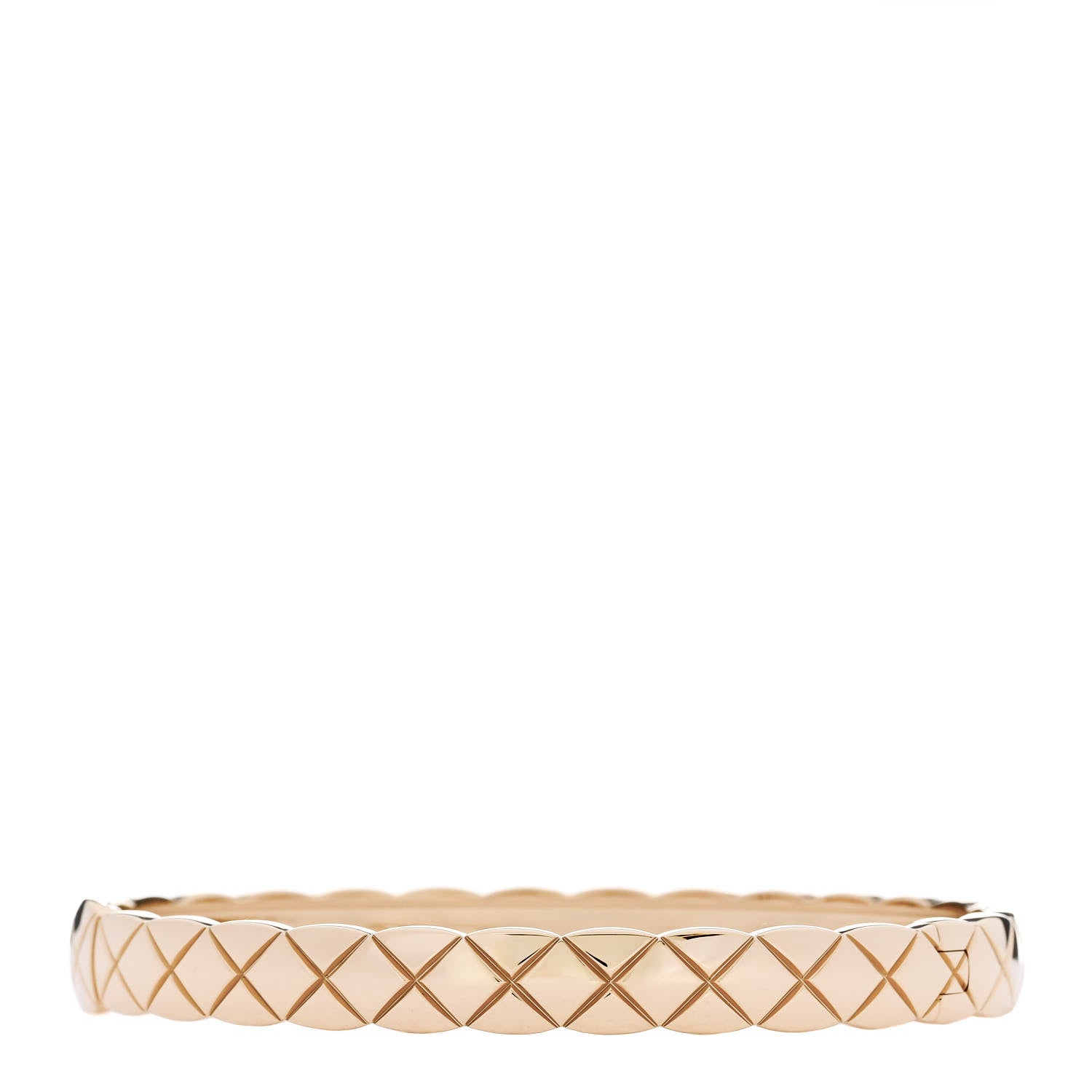 Chanel 18K Beige Gold Coco Crush Bangle Bracelet M 2 of 4