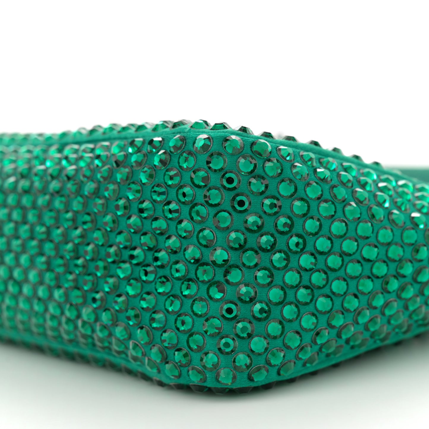 Satin Crystal Mini Re-Edition 2000 Bag Mango