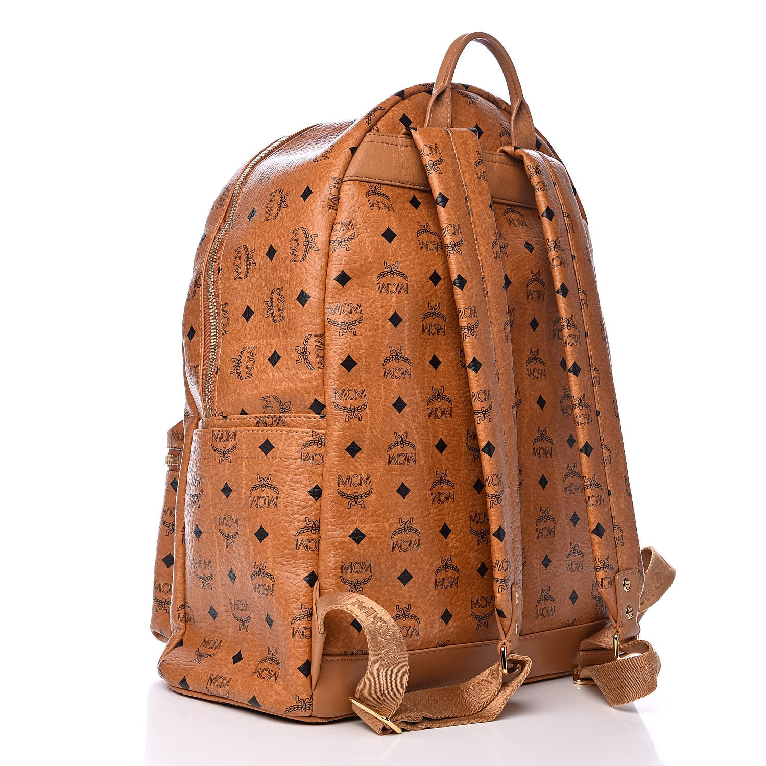 MCM Visetos Large Stark Backpack Cognac 3 of 12