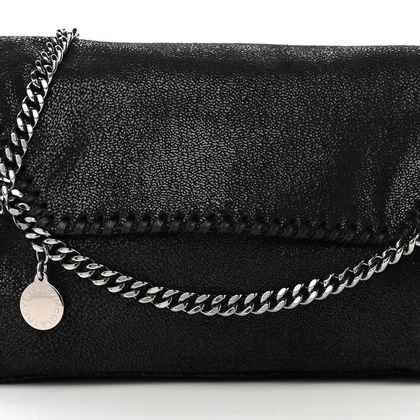 Shaggy Deer Mini Falabella Shoulder Bag Black