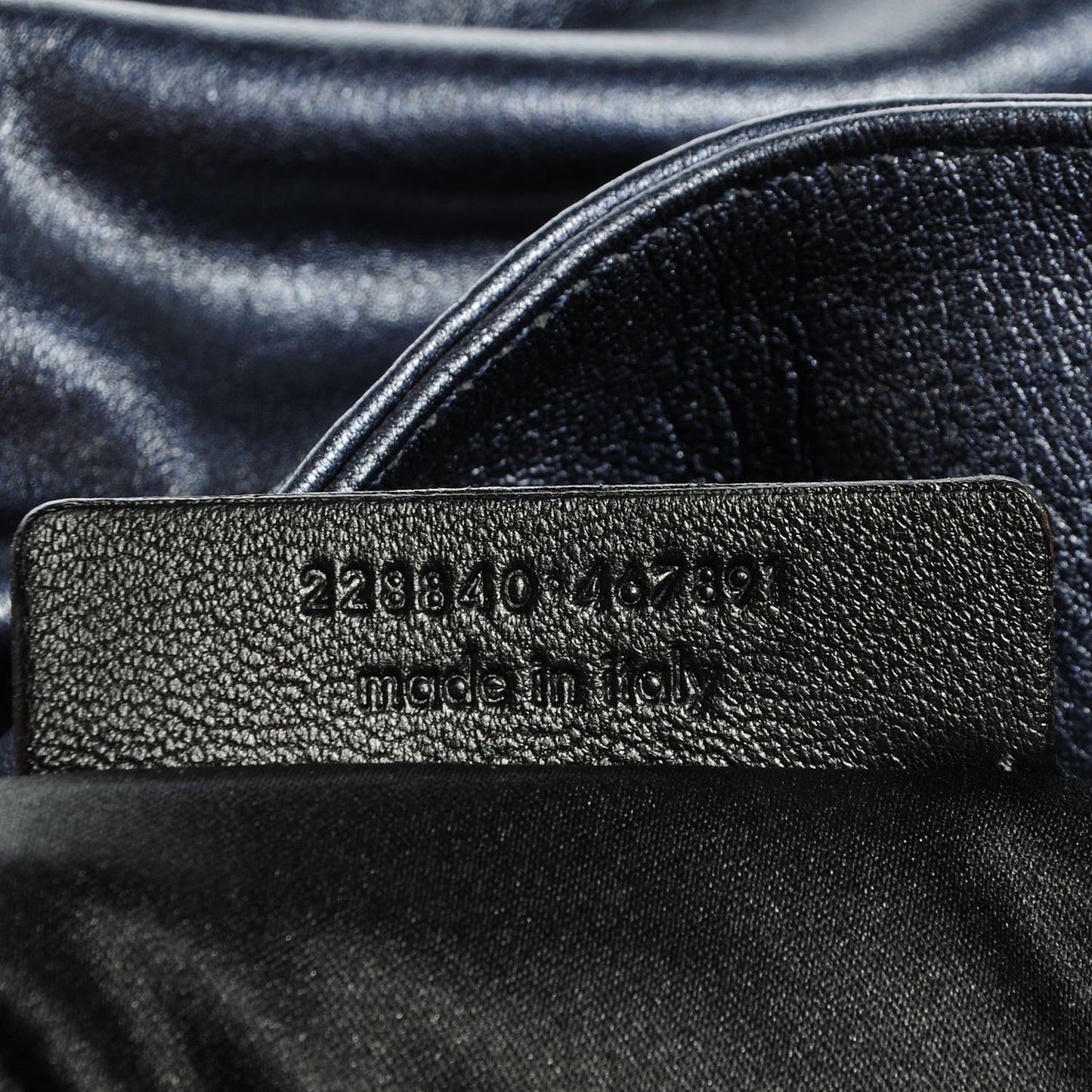Leather Large Roady Navy