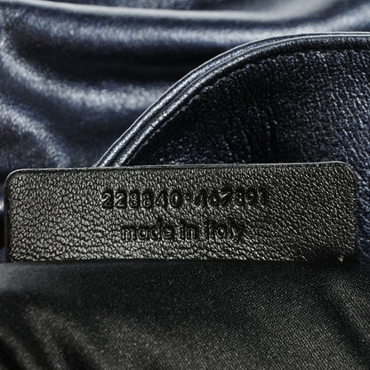 Saint Laurent Leather Large Roady Navy 7 of 10