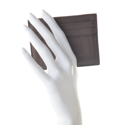 Fendi Vitello Grace FF 1974 Embossed Card Holder Moresco 2 of 8