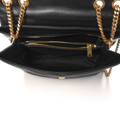 Saint Laurent Calfskin Y Quilted Monogram Medium Loulou Chain Satchel Black 5 of 9