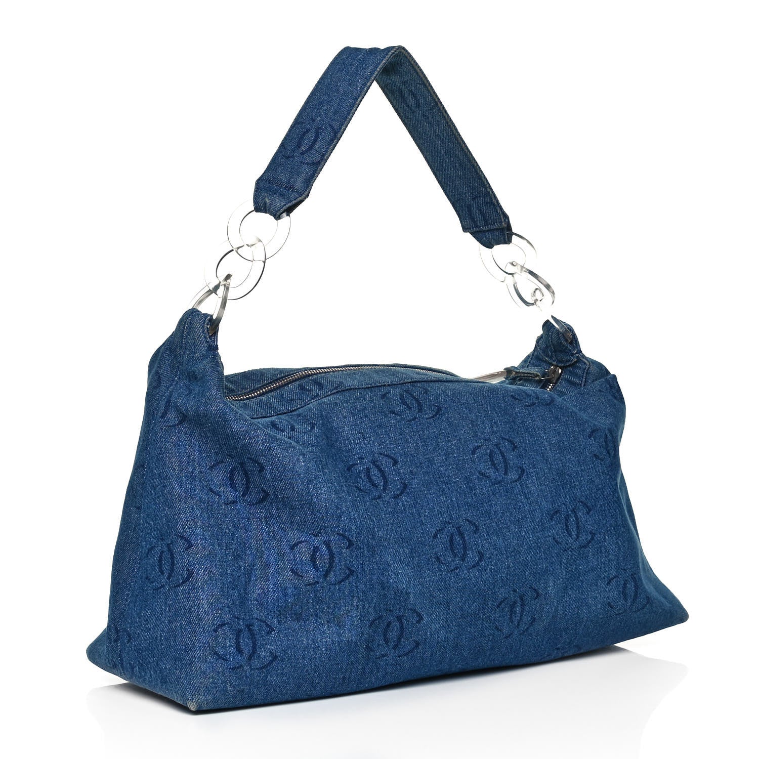 Chanel Denim CC Hobo Dark Blue 2 of 8
