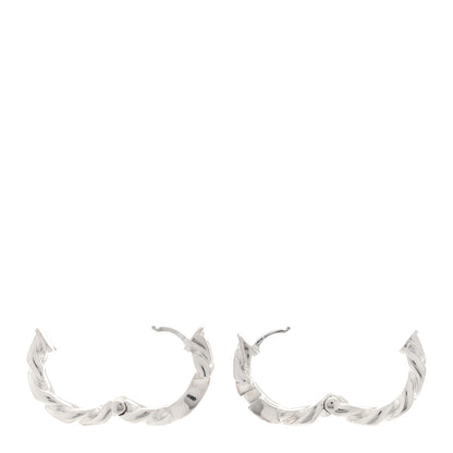 Gucci Sterling Silver GG Chain Hoop Earrings 3 of 5