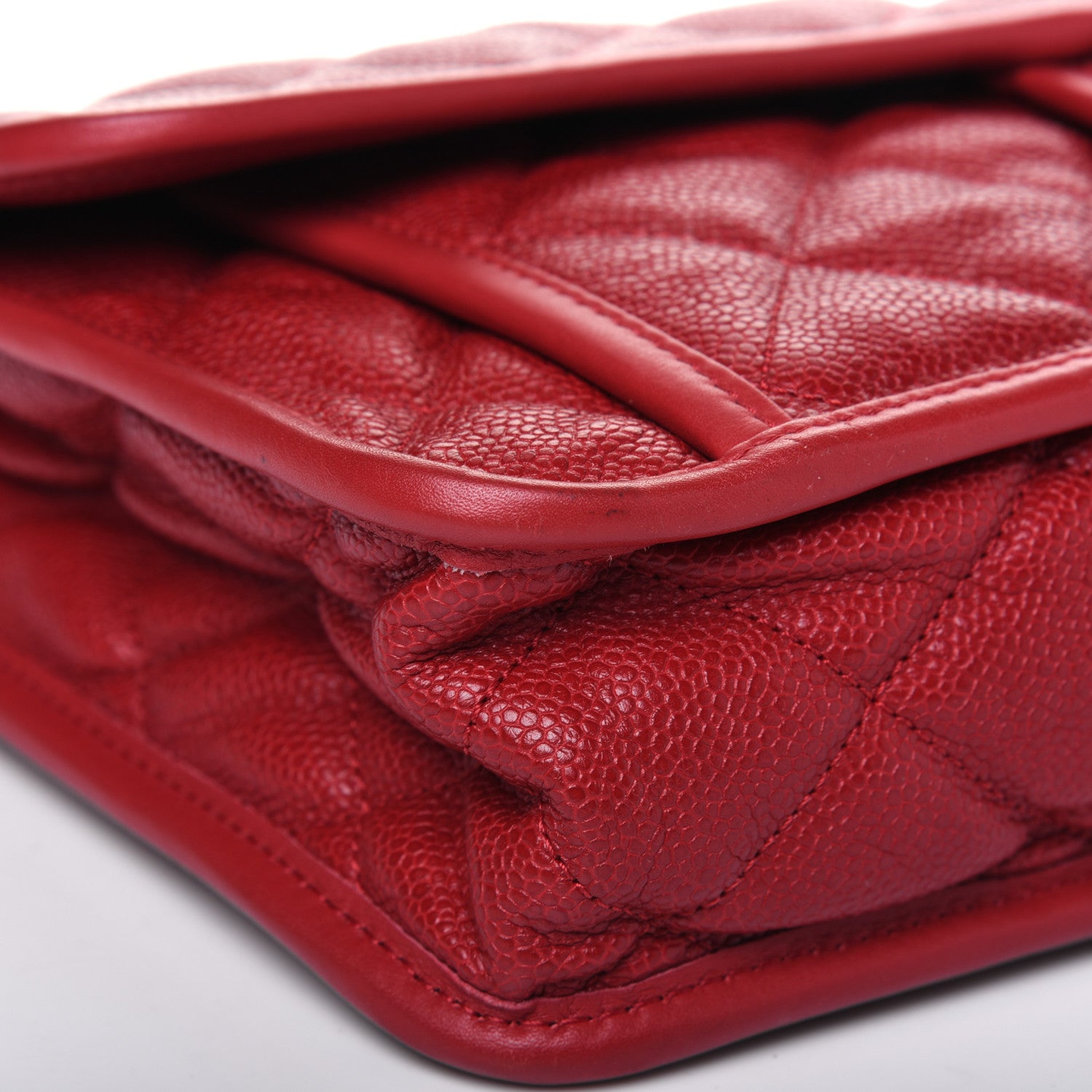 Chanel Caviar Quilted Large French Riviera Flap Red 15 of 16