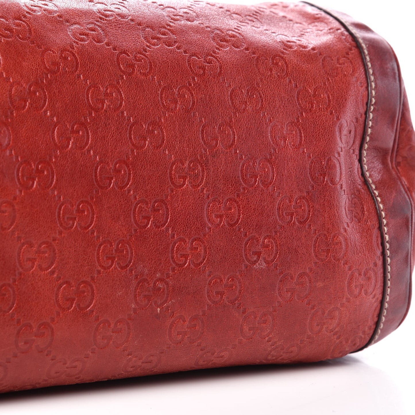 Guccissima Trophy Satchel Red
