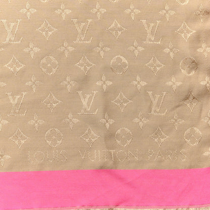 Louis Vuitton Silk Wool Monogram Shawl On the Edge 2 of 3