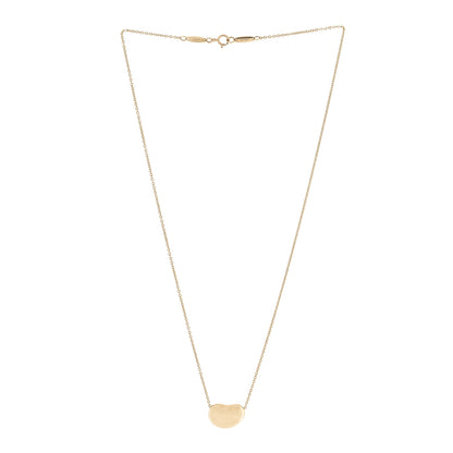 Tiffany 18K Yellow Gold 14mm Elsa Peretti Bean Pendant Necklace 3 of 5