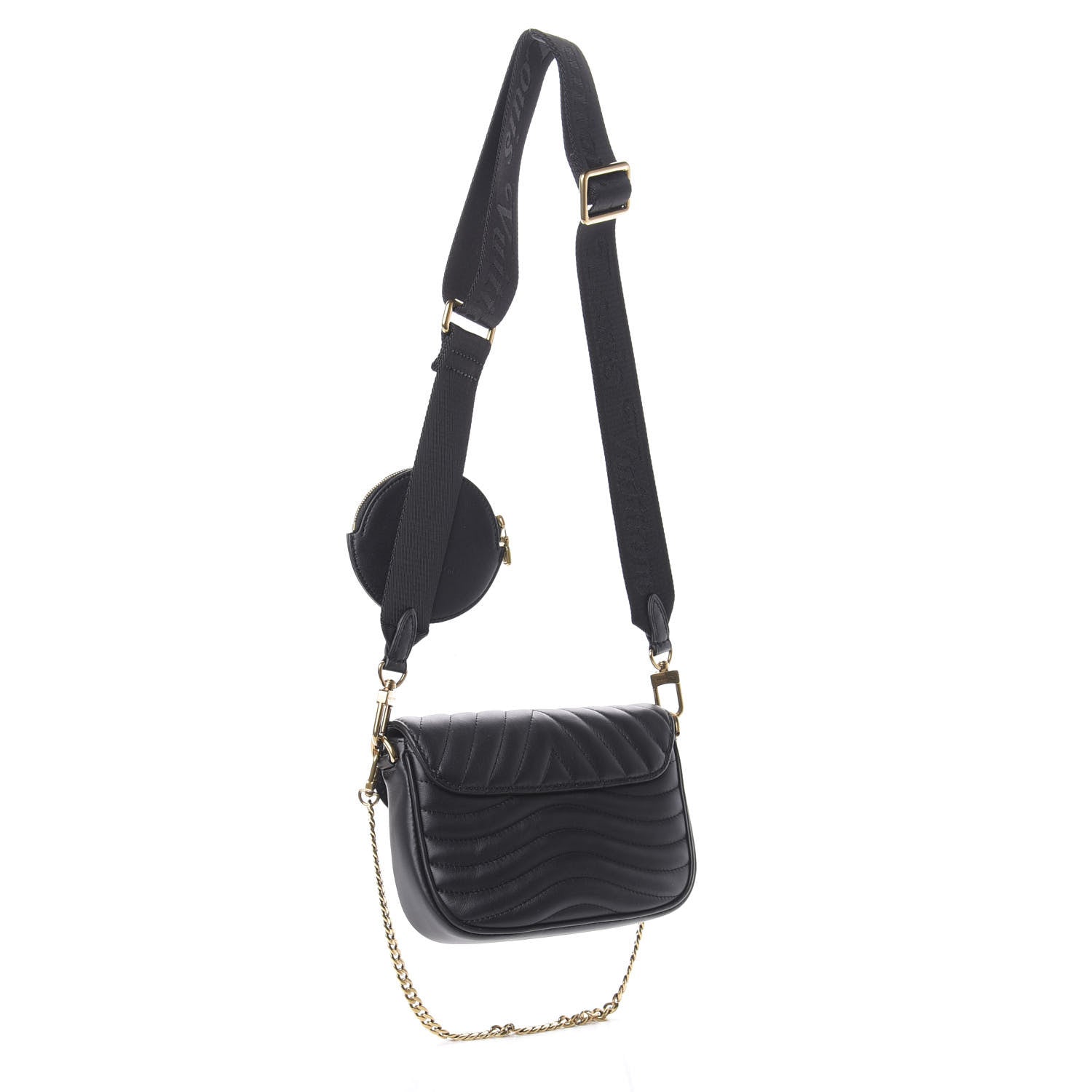 Louis Vuitton Calfskin New Wave Multi Pochette Black 3 of 9