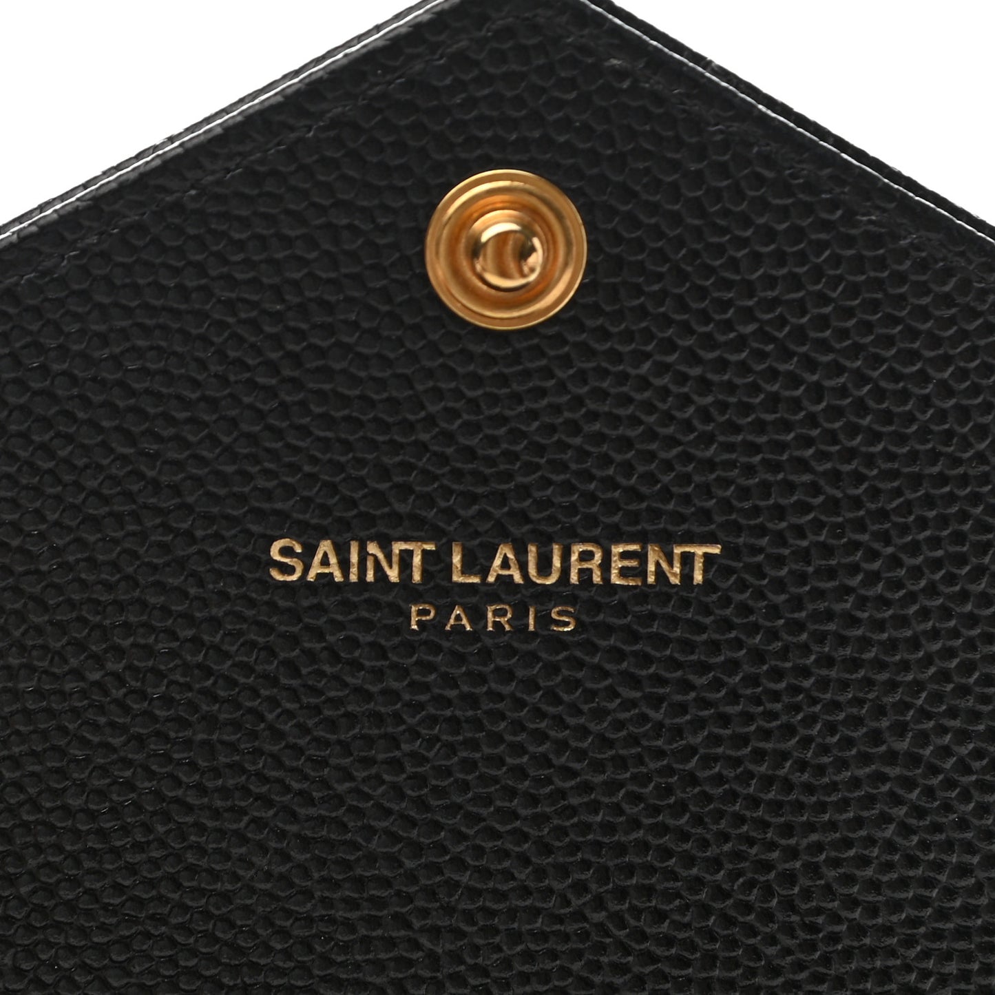 Grain De Poudre Matelasse Chevron Monogram Flap Wallet Black