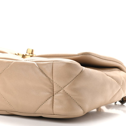 Chanel Lambskin Quilted Medium Chanel 19 Flap Dark Beige 6 of 11